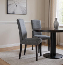 Load image into Gallery viewer, Upholstered Polyester Dining Parsons Chairs (Set of 2) - Dark Gray
