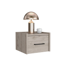 Load image into Gallery viewer, 10" One Drawer Faux Wood Floating Nightstand - Gray
