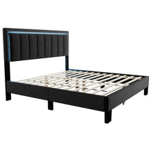 Load image into Gallery viewer, Bed With Channel Tufting And Built In LED Headboard
