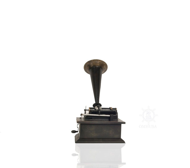 c1901 Edison Standard Phonograph Replica Sculpture - Brown