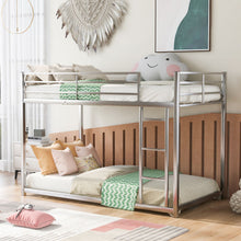 Load image into Gallery viewer, Metal Bunk Bed, Low Bunk Bed With Ladder
