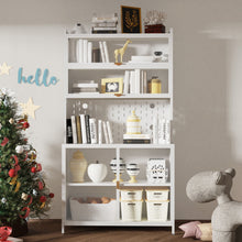Load image into Gallery viewer, Tall Kitchen Pantry Cabinet With Flip Doors And Pegboard, Anti Tip Steel Storage Hutch
