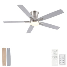 Load image into Gallery viewer, Mordern Flush Mount Ceiling Fan With Light And Remote Control
