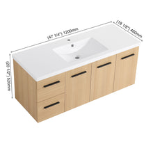 Load image into Gallery viewer, Floating Bathroom Vanity With Sink, Modular Cabinet
