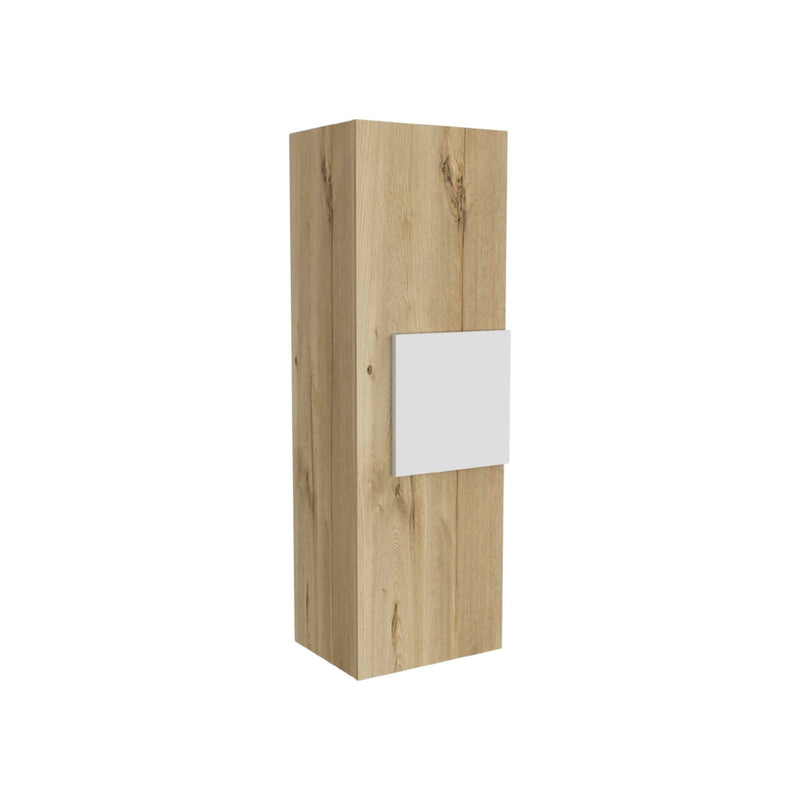 Multi Purpose Vertical Hanging Cabinet - Light Oak / White