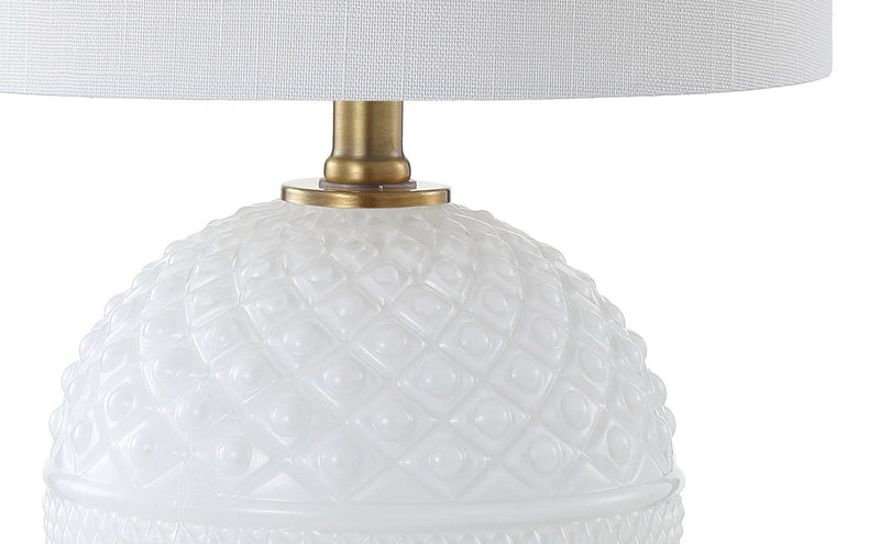 21" Novelty Table Lamp LED With Globe Shade - White