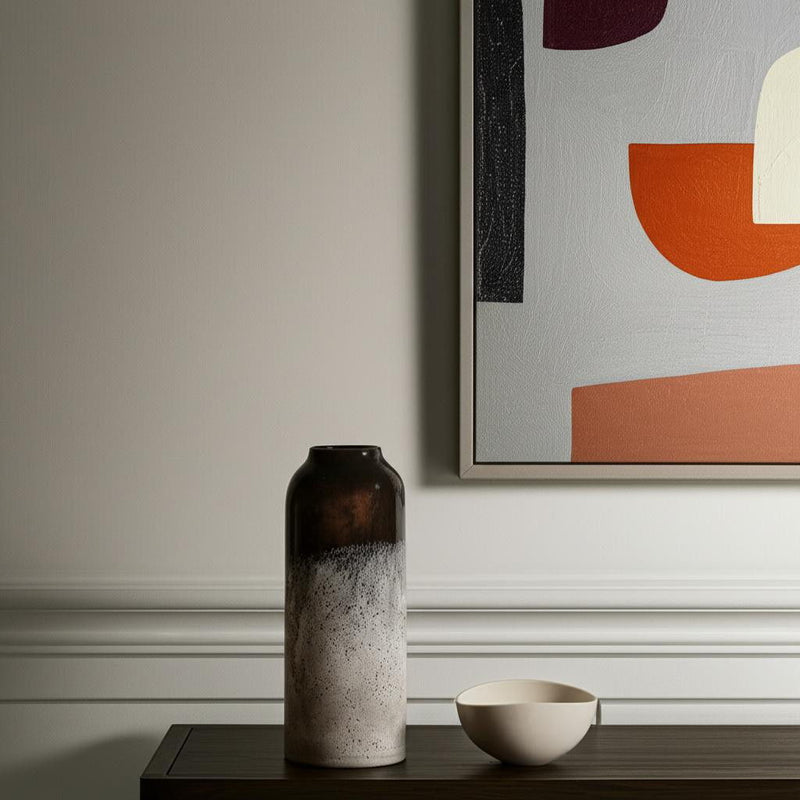 Cylinder Table Vase - Black / Gray