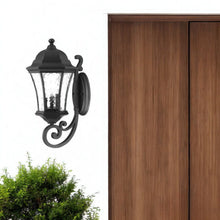 Load image into Gallery viewer, XL Tapered Lantern Wall Light - Matte Black
