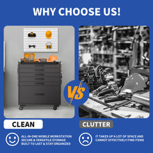 Load image into Gallery viewer, Rolling Tool Cabinet Heavy Duty Garage Storage With Lockable Doors &amp; Drawers
