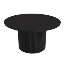 Load image into Gallery viewer, 36" Solid Wood Round Pedestal Coffee Table - Black
