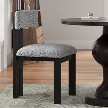 Load image into Gallery viewer, Mid Century 5 Piece Dining Set With Upholstered Metal Leg Chairs And Solid Wood Top Table - Black / White / Natural
