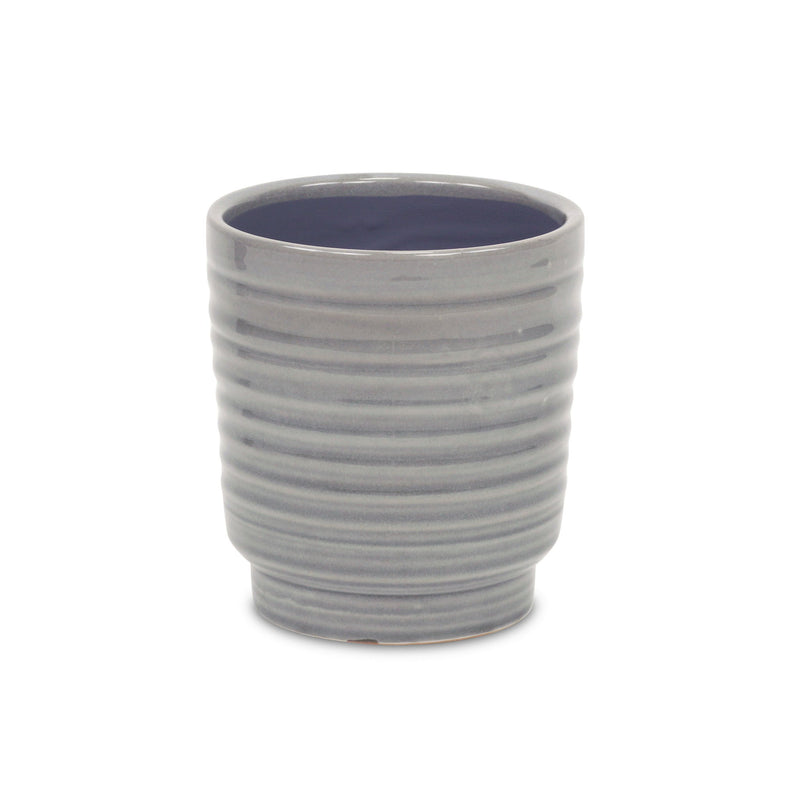 Round Pot Planter (487402) - Gray