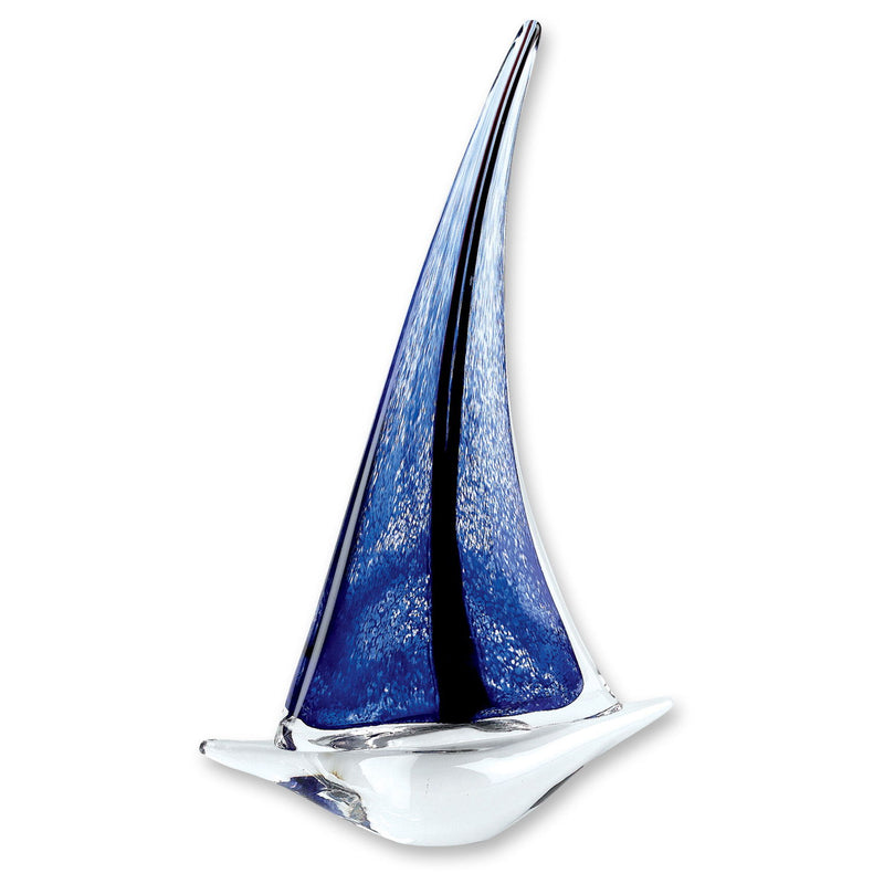 Murano Modern Abstract Tabletop Sculpture (376073) - Clear / Blue