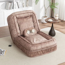 Load image into Gallery viewer, Upholstered Human Dog Bed And Pets, Bean Bag Floor Sofa With Massage Pillow, 5 Adjustable Positions &amp; 2 Soft Pillows
