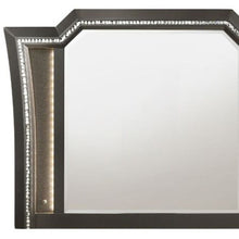 Load image into Gallery viewer, 38" Lighted Abstract Framed Mounted Dresser Mirror - Gunmetal
