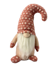 Load image into Gallery viewer, Fabric Christmas Santa Standing Gnome - Pink / White
