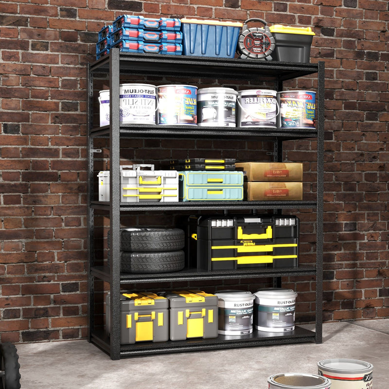 Industrial Heavy Duty Metal Garage Shelving Unit, Adjustable Storage Rack