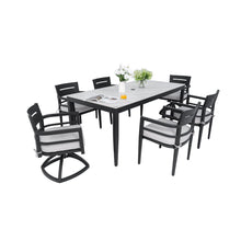 Load image into Gallery viewer, Modern Outdoor Patio Dining Set With Table And Chairs With Sunbrella Cushions
