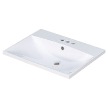 Load image into Gallery viewer, Bathroom Vanity Top, Rectangular Undermount Sink With 3 Faucet Holes, 4" Centerset Compatible - White
