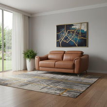 Load image into Gallery viewer, Urban Leather Adjustable Headrest Loveseat - Brown
