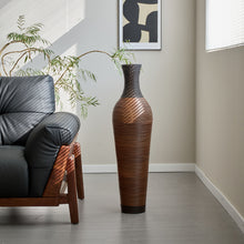 Load image into Gallery viewer, Tall Standing Designer Floor Vases With Elegant 2 Tone Finishes Ideal For Decorating Living Rooms, Bedrooms, Entryways Perfect For Decorating Your Home - Black / Gray
