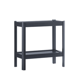 Yonda - Nightstand With 2 Shelves, Poplar And Construction, Design For Bedroom Storage - Black