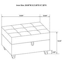 Load image into Gallery viewer, Storage Ottoman With Tufted Design - Gray
