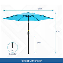 Load image into Gallery viewer, Umbrella With Crank Lift &amp; Tilt, UV-Resistant Canopy For Patio
