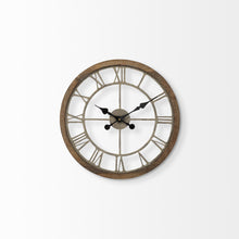Load image into Gallery viewer, Round Modern Farm Wall Clock - Brown
