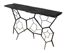 Load image into Gallery viewer, Stone Abstract Console Table - Black
