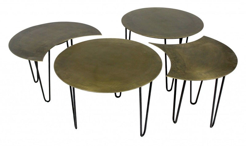 Bohemian Cocktail Table Set (Set of 4) - Gold