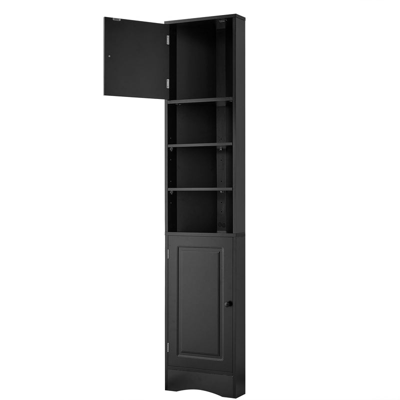 Multi Functional Corner Cabinet With Adjustable Shelves And 2 Doors