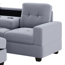 Load image into Gallery viewer, Orisfur. Modern Sectional Sofa with Reversible Chaise, L Shaped Couch Set with Storage Ottoman and Two Cup Holders for Living Room
