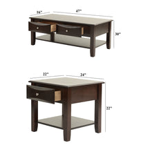 Load image into Gallery viewer, Table Set With Drawers And Open Shelf Storage
