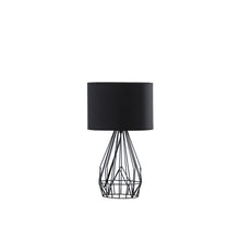 Load image into Gallery viewer, Asymmetric Cage Metal Table Lamp - Black
