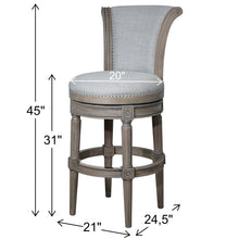 Load image into Gallery viewer, Swivel Barstool With High-Back
