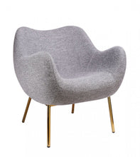 Load image into Gallery viewer, Plush Comfy Accent Chair - Gray / Gold
