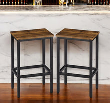 Load image into Gallery viewer, Backless Counter Height Bar Chairs (Set of 2) - Brown / Black
