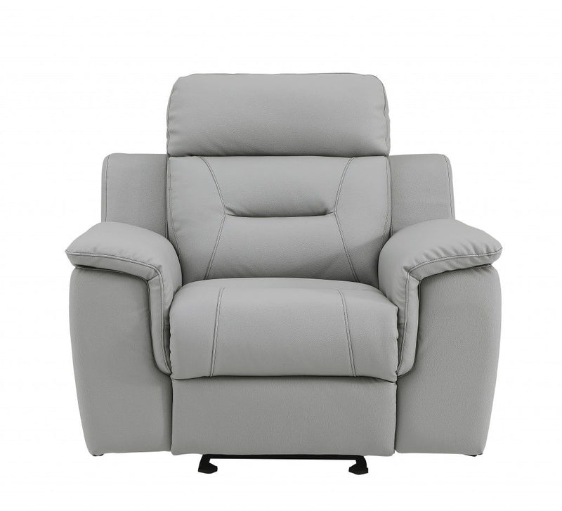 Fascinating Leather Reclining Chair - Gray