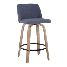 Load image into Gallery viewer, Toriano - Contemporary Fixed-Height Counter Stool &amp; Swivel With Round Footrest (Set of 2)
