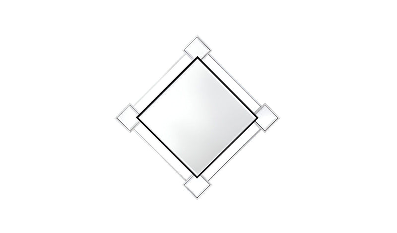 45" Abstract Metal Framed Accent Mirror - Black / Gray