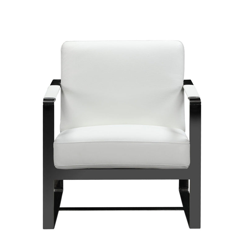 Fabric Arm Chair - White And Black