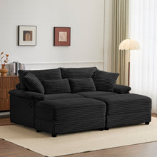 Load image into Gallery viewer, Double Chaise Lounge Set With Reversible Storage Ottomans, USB Port
