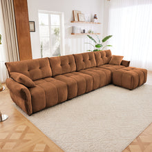 Load image into Gallery viewer, Sofa Set With Ottoman And Pillows, Textured, High Resilience Cushions
