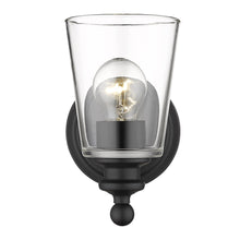 Load image into Gallery viewer, One Light Glass Shade Wall Sconce - Matte Black
