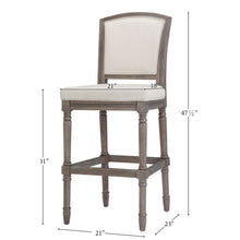 Load image into Gallery viewer, Stool With Upholstered Seat And Back
