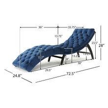 Load image into Gallery viewer, Elegant Tufted Chaise Lounge With Curved Design
