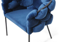 Load image into Gallery viewer, Upholstered Fabric Dining Arm Chair - Blue
