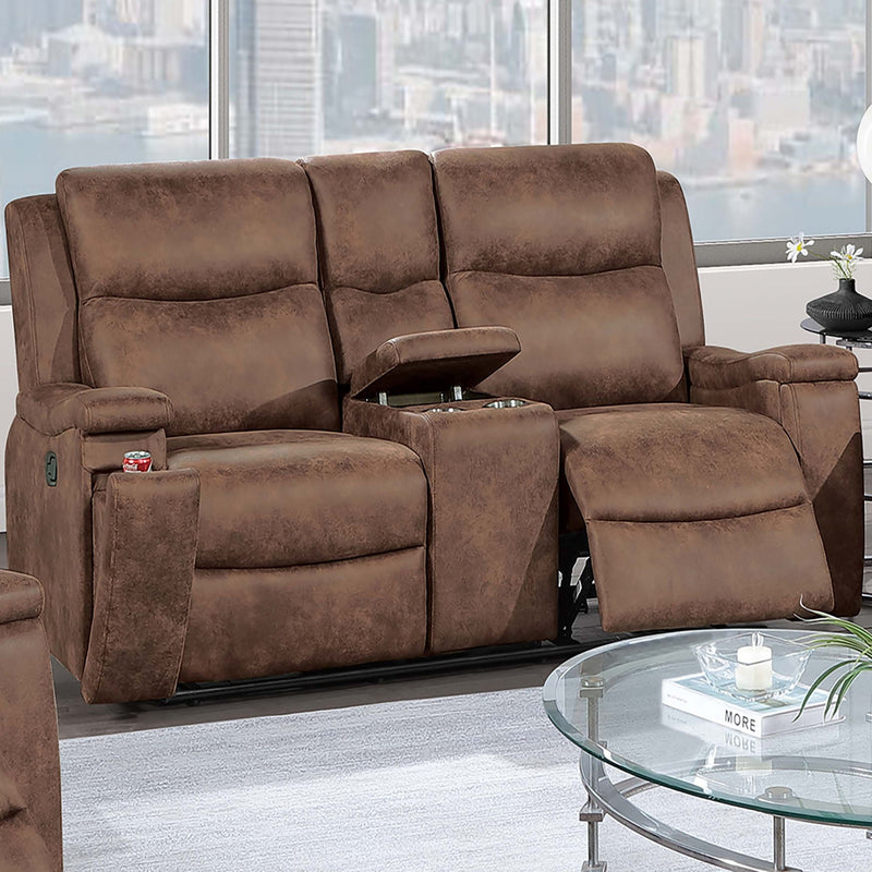 Modern Manual Motion Living Room Set & Hidden Cup Holders