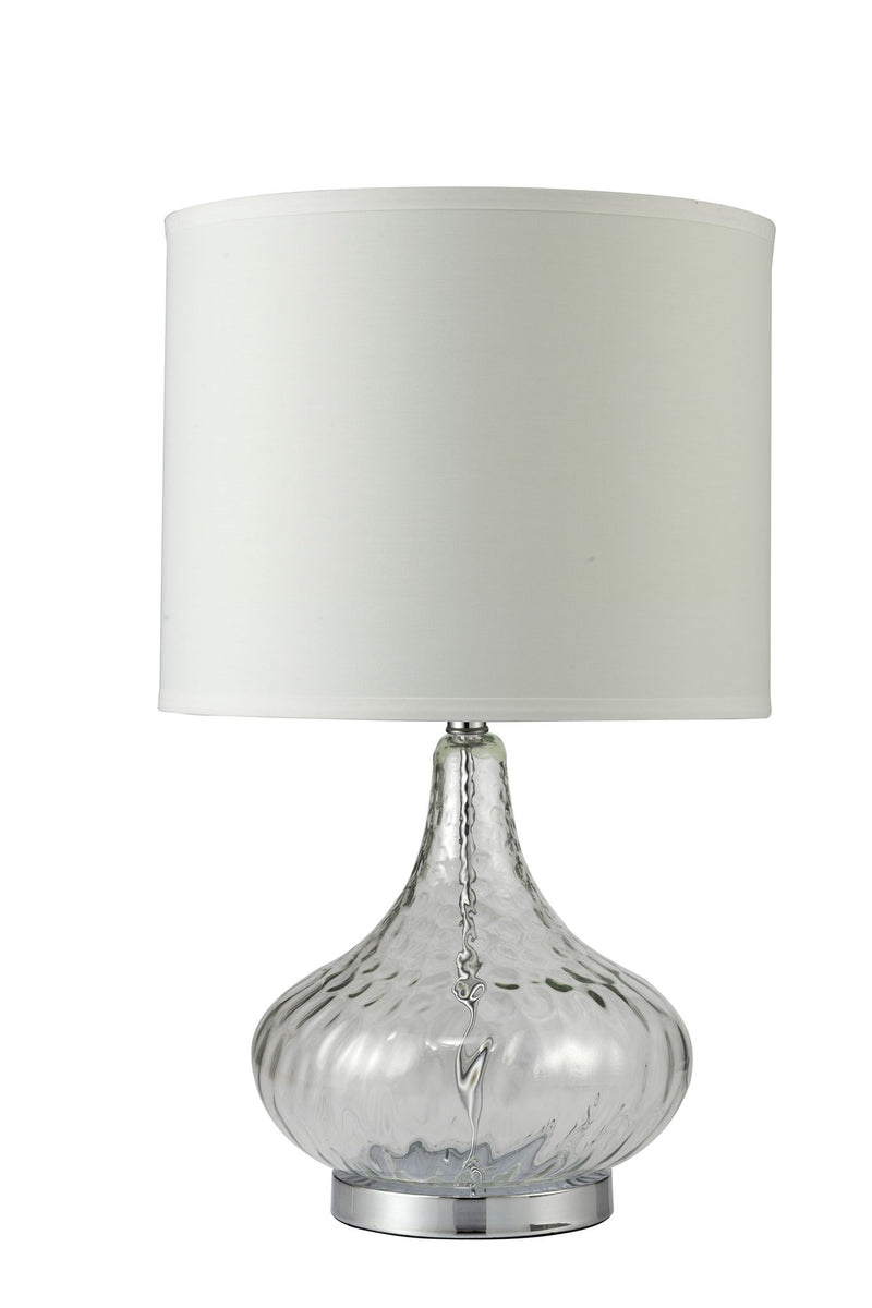 Clear Textured Glass Table Lamp - Clear